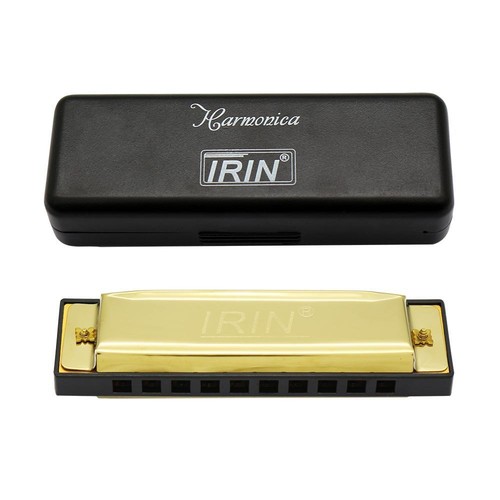 10hole blues harmonica golden - 10hole,