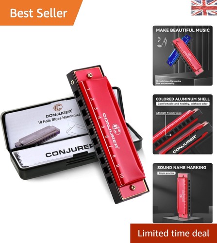 Key blues harmonica 10 - -,