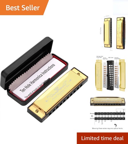 Gold diatonic harmonica key - diatonic, in