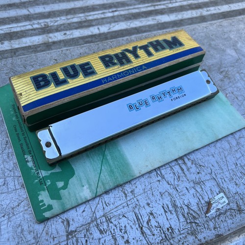 Blue rhythm harmonica with - blue,
