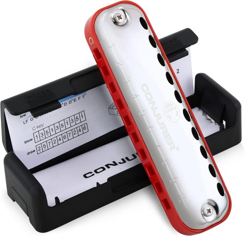 Blues harmonica key holes - harmonica, 10-holes